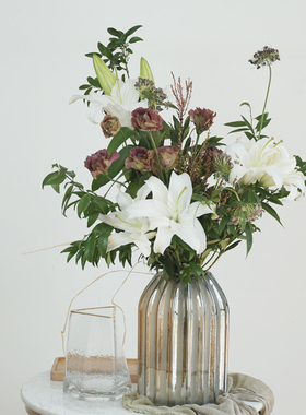 花气 | 白色文艺百合花及搭配法式街拍风格稀有品种百合家居鲜花