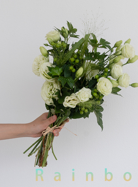 花气 |rainbow系列时令鲜花搭配花束绿色系小清新消暑夏日配色