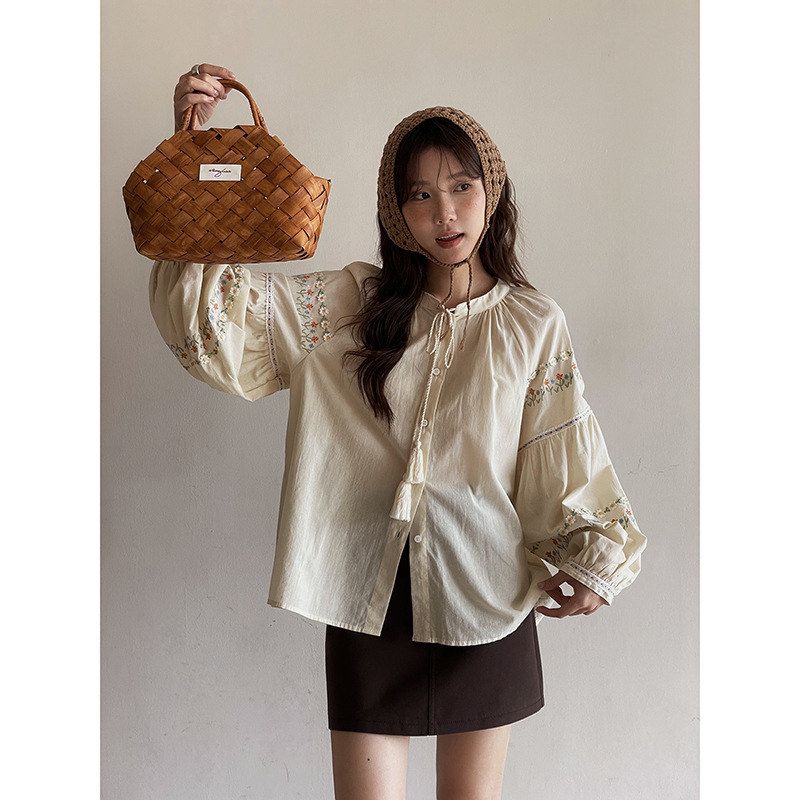 【繁花映袖】复古流苏系带女装