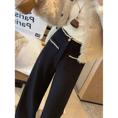 小香风链条休闲裤子女202