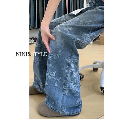 提花刺绣牛仔裤女2025年