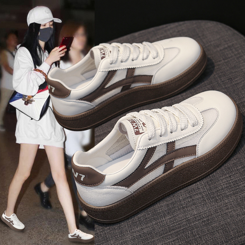 高端踩屎感女鞋透气网面小白鞋女夏季新款百搭运动板鞋爆款德训鞋
