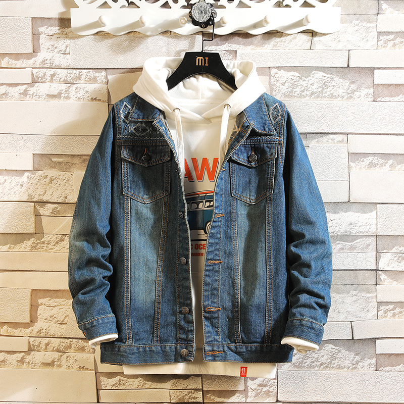 Autumn and winter new basic MEN 1 denim jacket slim casual coat man