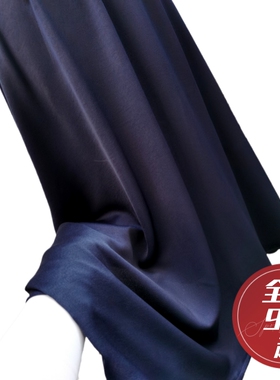 可定做丝滑长丝垂顺大摆裙175加长高个子藏蓝a字及踝长裙大码半裙