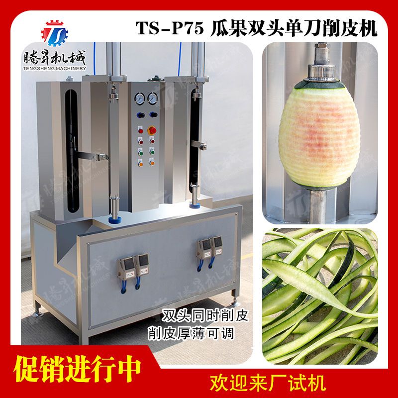直销商用南瓜西瓜去皮机菠萝电动削皮机蜜瓜冬瓜双头单刀脱皮机