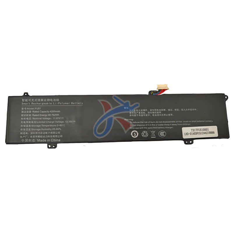 适用于国产笔记本电脑FU51电池11.61V4200MAH48.76WH