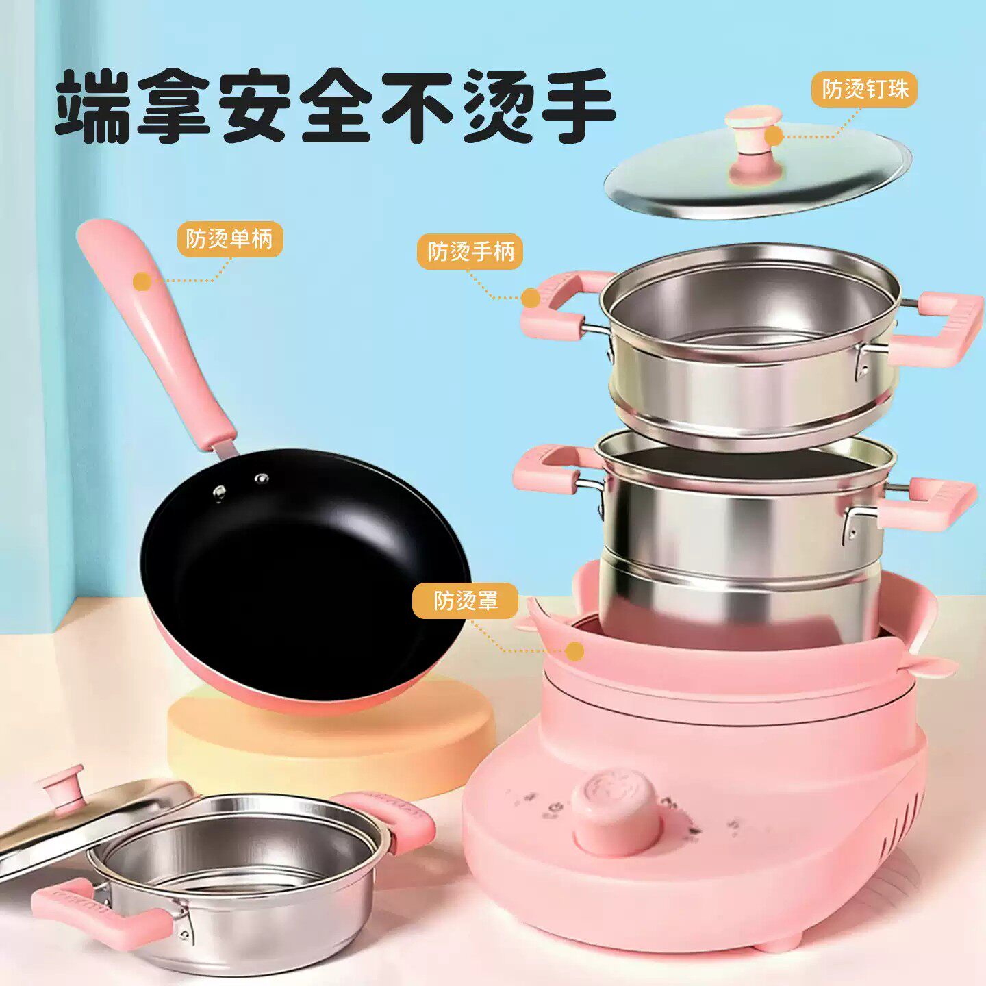 网红爆款迷你小厨房真煮全套真实版做饭厨具套装儿童玩具新年礼物