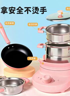 网红爆款迷你小厨房真煮全套真实版做饭厨具套装儿童玩具新年礼物