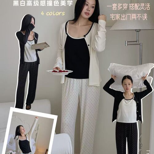 2026杜小宅Dstudio秋季新款睡衣女家居服套装女士舒适两件套睡衣
