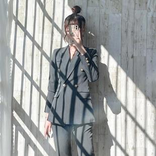 职业装女士西服套装秋冬医美咨询师高端西装外套行政人员工作服