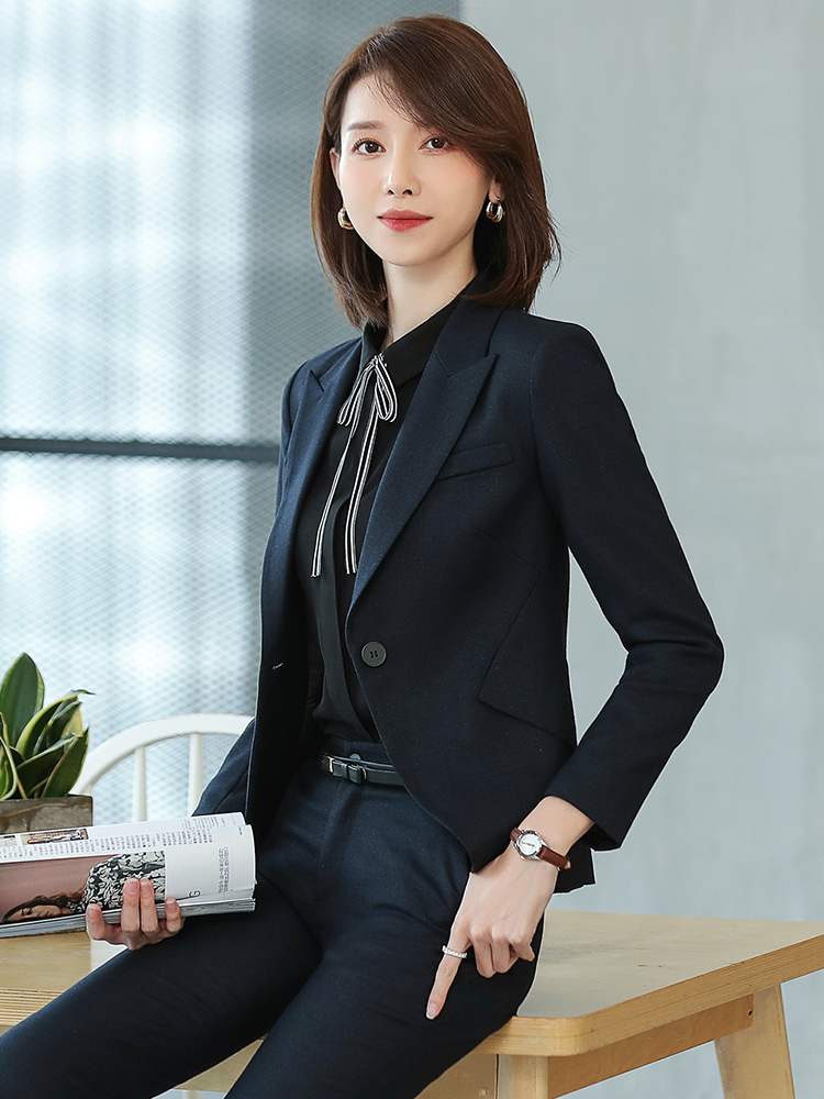 西装套装职业装气质女神范秋冬时尚韩版高端经理正装珠宝店工作服