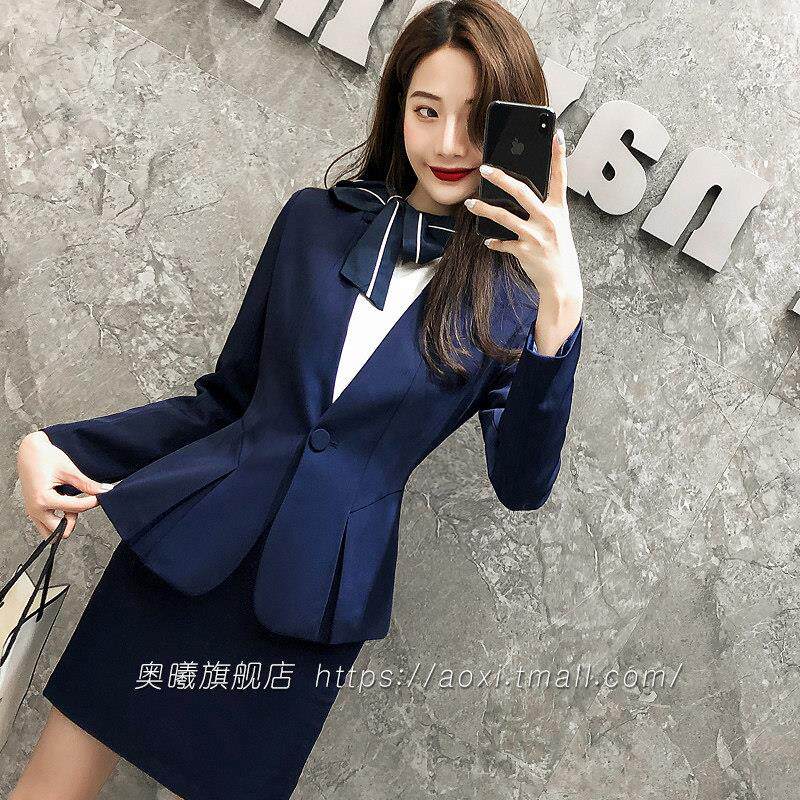 播音主持女西装套装职业套裤工作服正装时尚名媛工作服气质工装