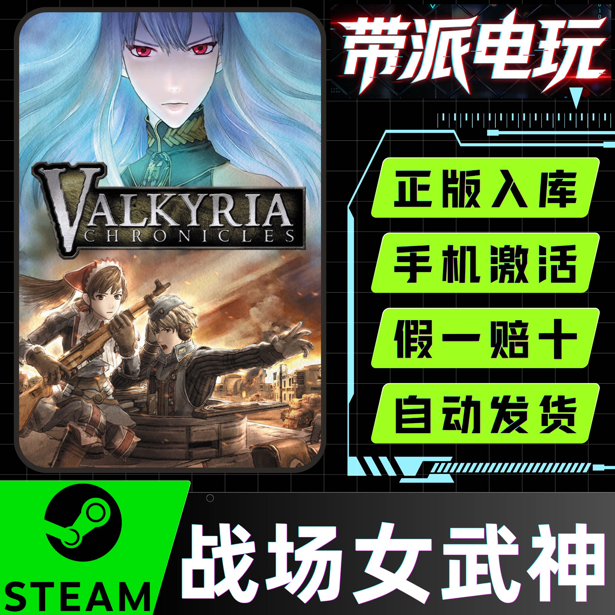 Steam正版 战场女武神1代 Valkyria Chronicles 国区激活码 CDKey