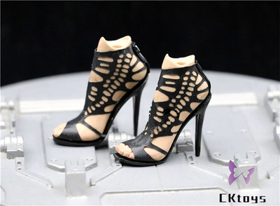 现货1/6女兵人高跟鞋 带脚钢铁侠女友小辣椒同款 适合HT素体接口