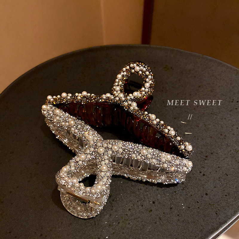 珍珠发夹大号鲨鱼夹韩国气质优雅百搭外出头饰发饰女,饰品/流行首饰/时尚饰品新,摆件,淘宝优惠券,粉丝福利购,淘宝优惠卷