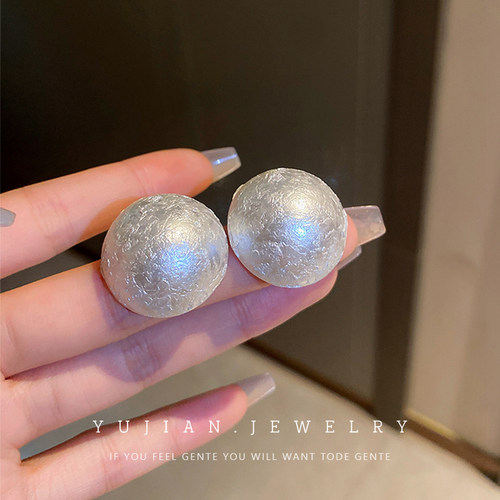 轻奢高级感大珍珠耳环