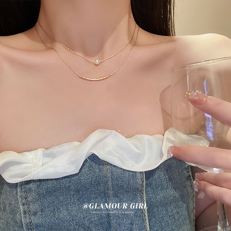 巴洛克珍珠项链轻奢小众双层