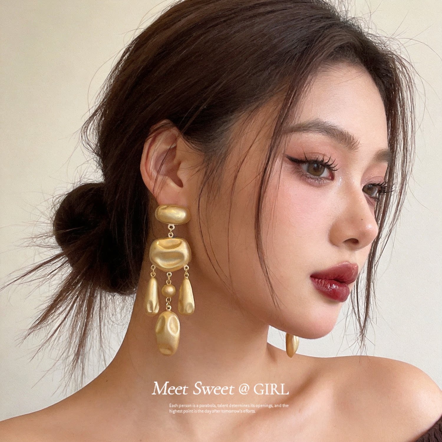 欧美夸张时尚流苏耳坠耳钉小众