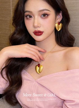 个性气质水滴心形项链女