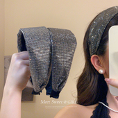 发卡新款 韩系ins超闪满钻宽版 发箍高端防滑日常百搭时尚 洋气发饰