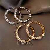 碎银形耳环2025新款 爆款 高级感耳圈小众独特设计适合方圆脸耳饰女