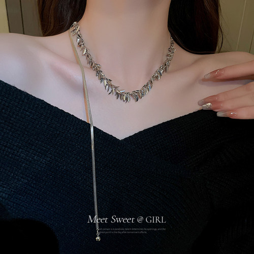 抽拉可调节麦穗项链女款