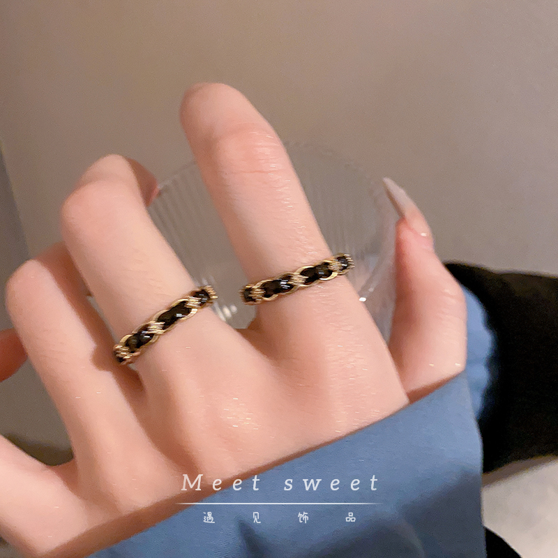 金色开口戒指女小众设计高级感