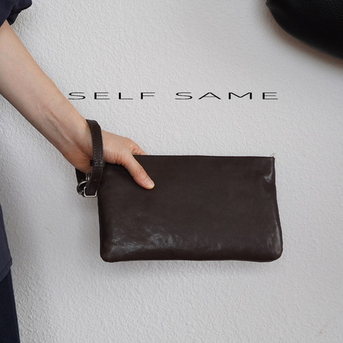 SELFSAME 植鞣牛皮 化妆包手包