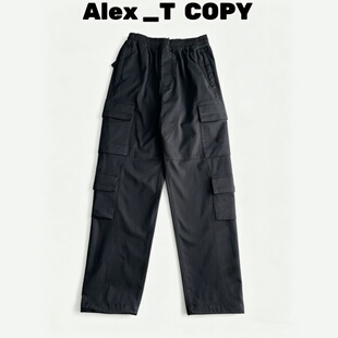 Alex 26年新款经典水洗四袋工装裤Cobrax四合扣肩章抽绳休闲裤男