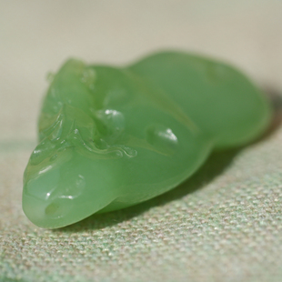 王实斋珠宝/新疆山料和田玉碧玉金鱼满堂太湖石挂件吊坠润小XY62