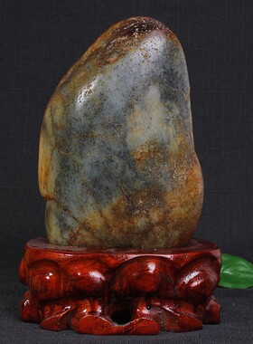 王实斋珠宝/新疆和田玉籽料无二上无二修摆件山子独籽有证书BJ2