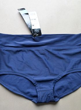 KU555泳褲 ELLEN 外貿比基尼泳褲 深藍色 包臀好 中高腰款