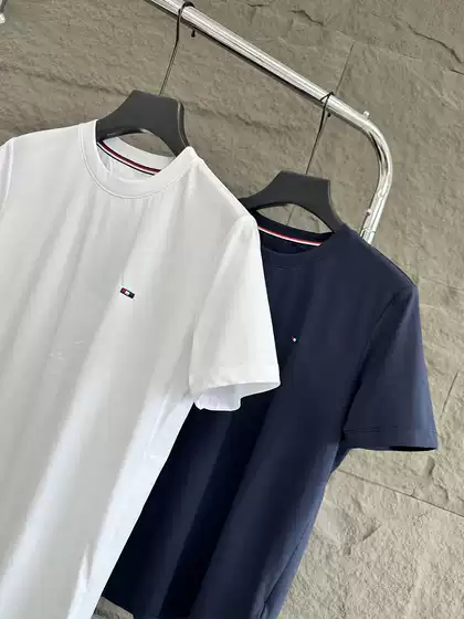 Less Than 90% off Yuan! 1099 Yuan Offline! Summer Cool Technology Embroidered Round Neck Short-Sleeve T-Shirt Couple Style Tee