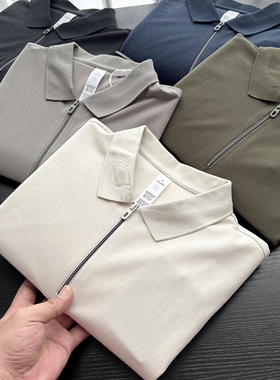 素版简约！夏季新款男士柔软透气大弹力休闲短袖POLO衫S00462