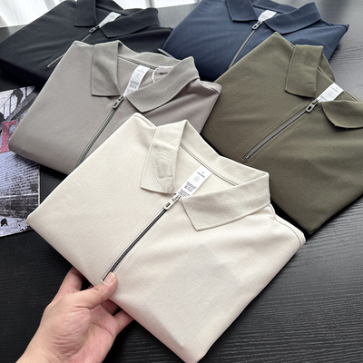 素版简约！夏季新款男士柔软透气大弹力休闲短袖POLO衫S00462