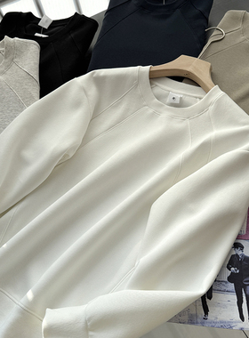 360克重磅棉质卫衣男新款春秋冬长袖t恤打底衫宽松外套S00599