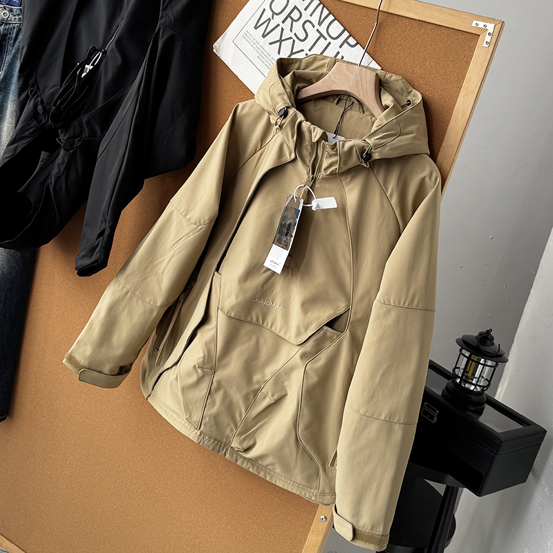 户外防风防泼水宽松夹克外套男士