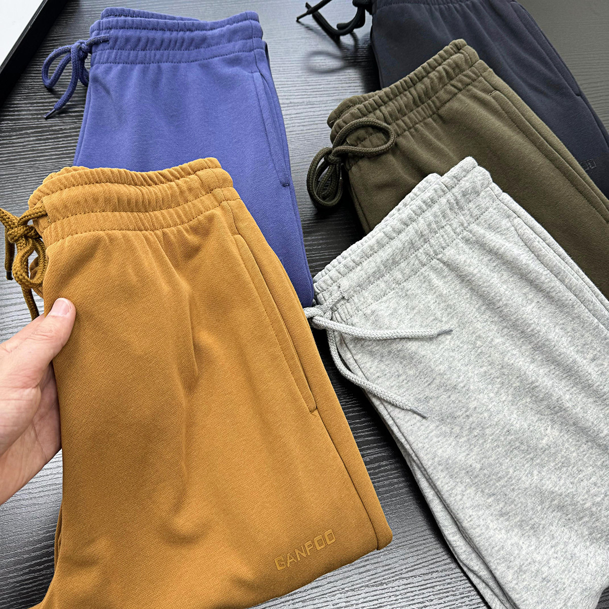 日系复古春秋运动长裤男士束脚卫裤纯棉毛圈舒适弹力深裆男裤纯色,男装,卫裤,淘宝优惠券,粉丝福利购,淘宝优惠卷