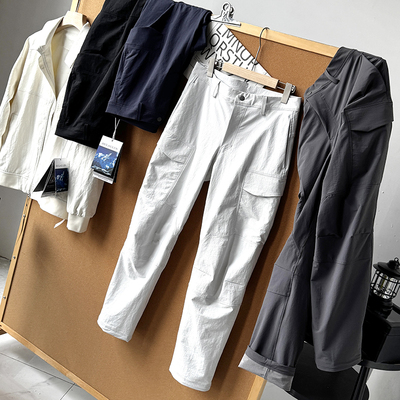 户外防风防泼水 秋季男士外贸软壳工装多口袋休闲长裤潮S00645