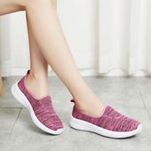 女软底中老年春秋女鞋 舒适老北京布鞋 一脚蹬老人运动鞋 轻便妈妈鞋