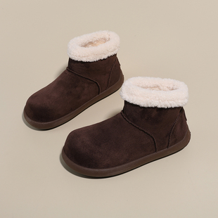 软底不累脚中老年妈妈保暖鞋 加绒加厚一脚蹬老人鞋 女2025新款 棉鞋