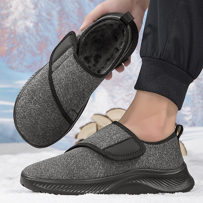 老北京棉鞋2025新款冬季加绒保暖男鞋一脚蹬防滑爸爸鞋老北京布鞋,流行男鞋,棉鞋,淘宝优惠券,粉丝福利购,淘宝优惠卷