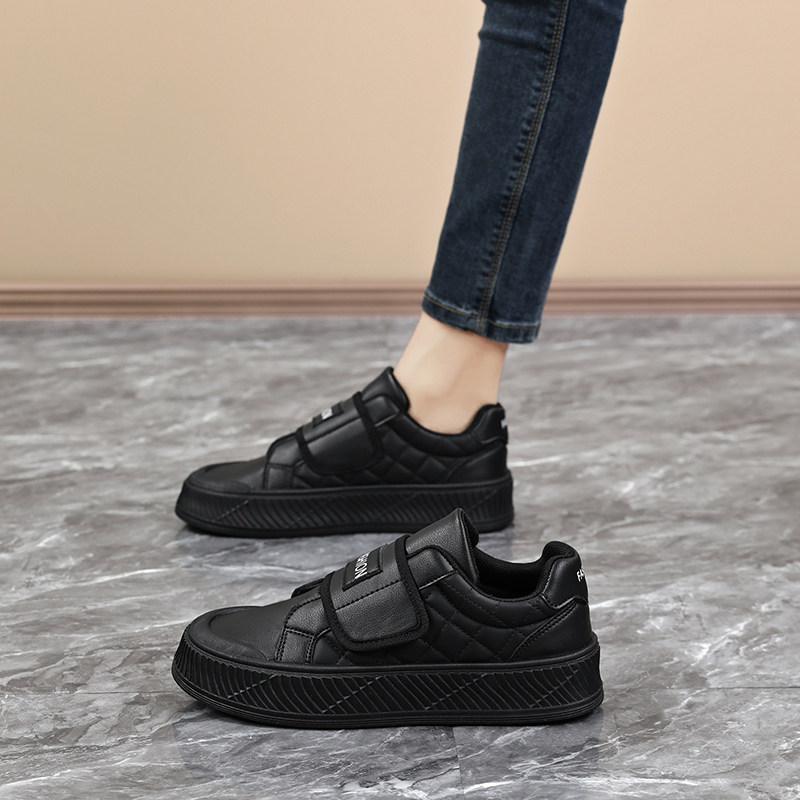 2025新款魔术贴大码女鞋百搭黑色休闲运动鞋不累脚妈妈鞋软底板鞋,女鞋,时尚休闲鞋,淘宝优惠券,粉丝福利购,淘宝优惠卷