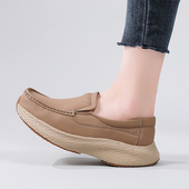 软面豆豆鞋 踩屎感妈妈鞋 女 女鞋 一脚蹬软底舒适乐福鞋 秋冬大码 42码