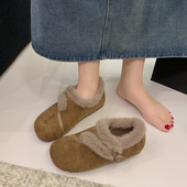 女2025新款 加绒保暖豆豆棉鞋 一脚软底老人鞋 老北京布鞋 舒适妈妈鞋