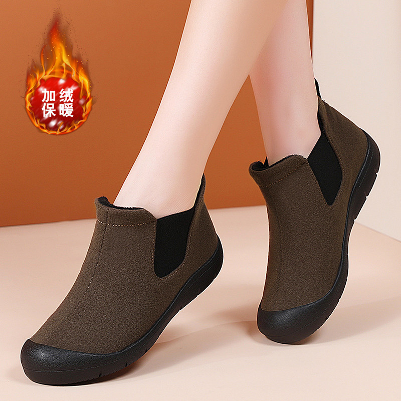 雪地靴女冬季加绒保暖妈妈鞋一脚蹬软底中老年舒适不累脚老人棉鞋,女鞋,时尚雪地靴,淘宝优惠券,粉丝福利购,淘宝优惠卷