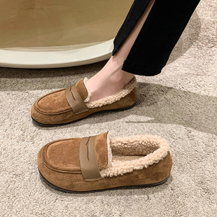 老北京棉鞋 包跟棉拖鞋 一脚蹬室内软底老人鞋 加绒妈妈保暖鞋 女冬季