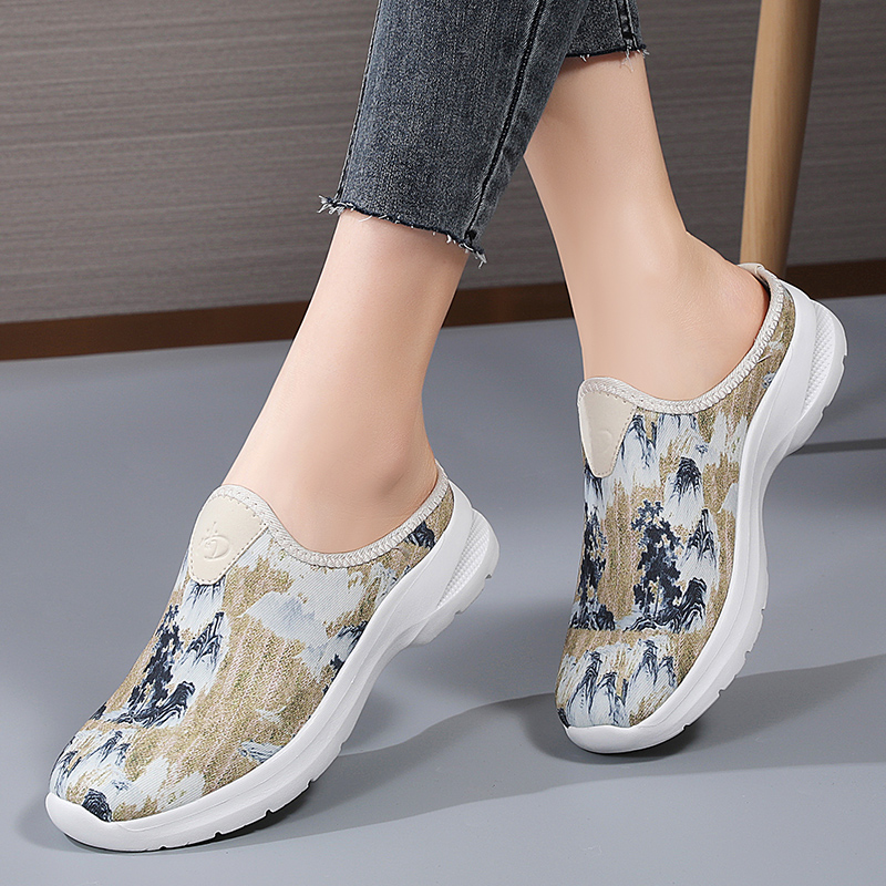 秋季新款中老年妈妈拖鞋软底舒适