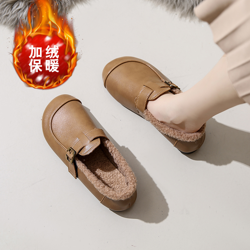 老北京棉鞋加绒保暖妈妈鞋防水