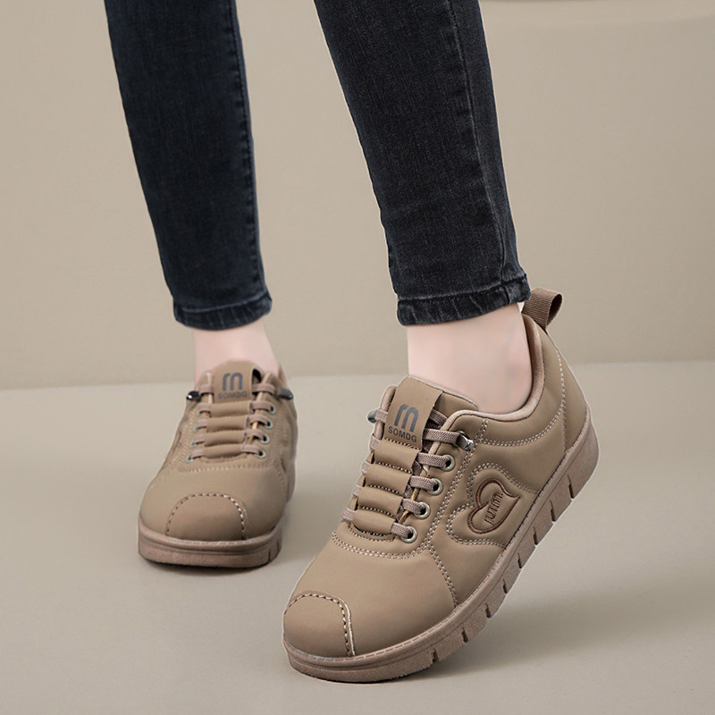 妈妈鞋女款2026新款春季皮面防水防滑运动鞋轻便软底不累脚面包鞋,女鞋,时尚休闲鞋,淘宝优惠券,粉丝福利购,淘宝优惠卷